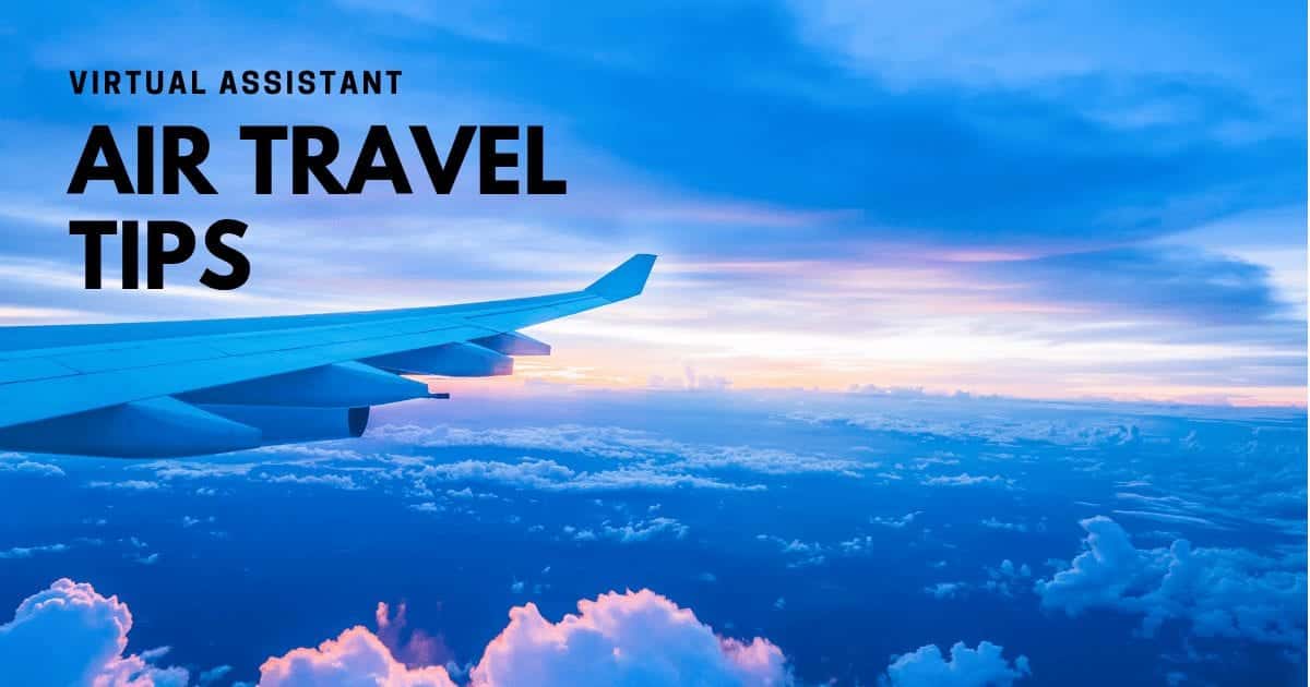Air travel tips from a travel planning virtual assistant