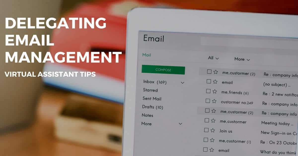 Delegating your email management – virtual assistant top tips