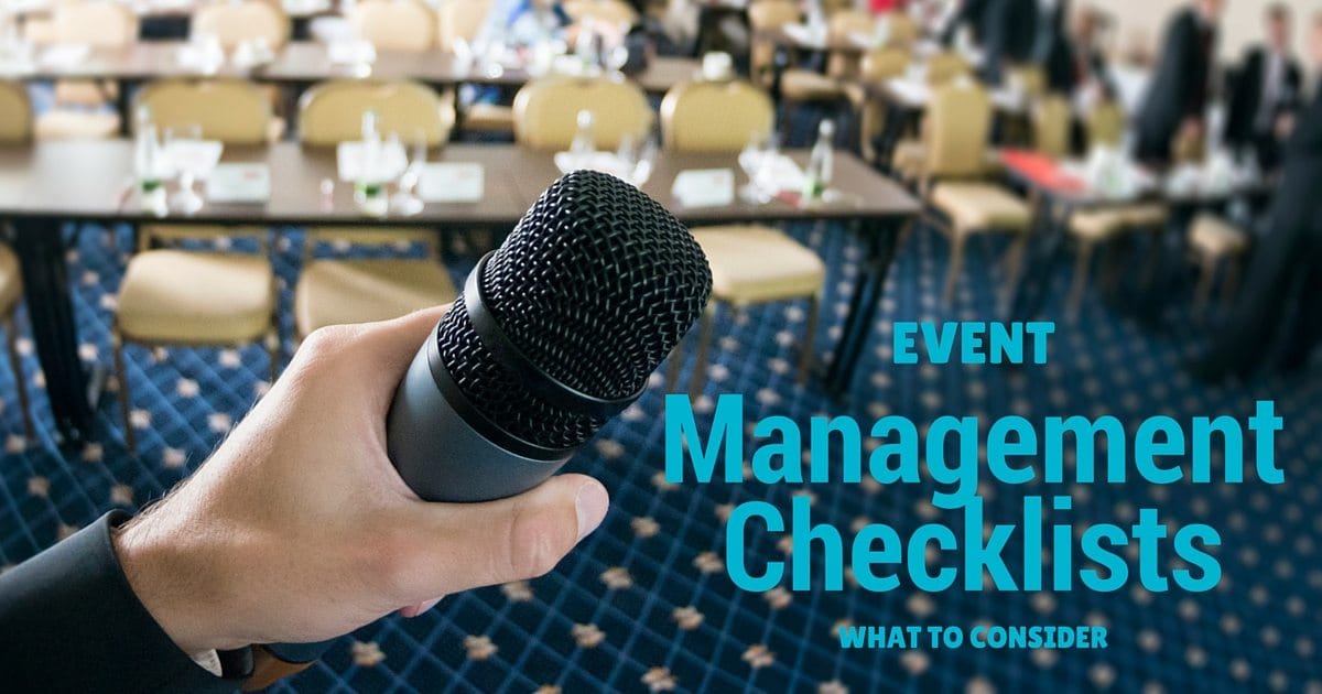 What to consider in your event management checklist
